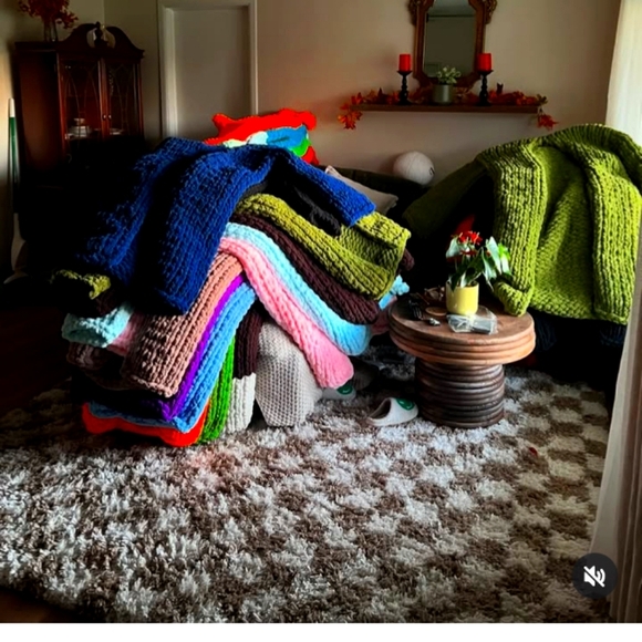 WARM KNIT UP Oversized Sweater Coat size XL.Bright Pink color.UNISEX - Picture 3 of 6